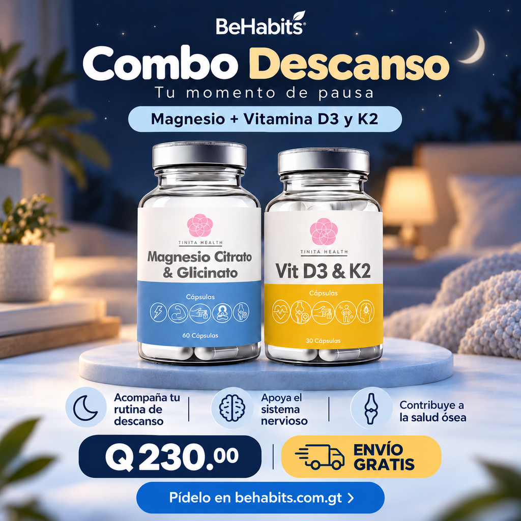COMBO DESCANSO- D3 & K2 + MAGNESIO CITRATO Y GLICINATO