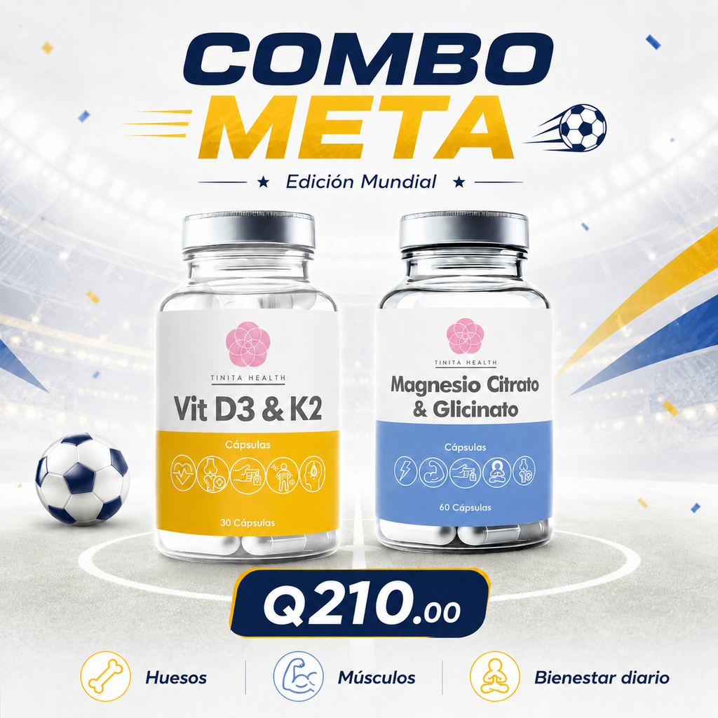 COMBO RENDIMIENTO TOTAL- D3 & K2 + MAGNESIO TINITA