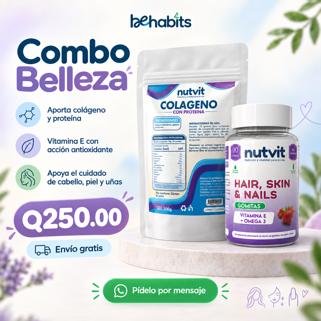 COMBO BELLEZA-- COLAGENO 200g + HAIR SKIN AND NAILS