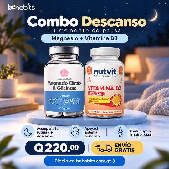 COMBO DESCANSO- D3 GOMITAS + MAGNESIO CITRATO Y GLICINATO
