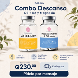 COMBO DESCANSO- D3 & K2 + MAGNESIO CITRATO Y GLICINATO