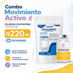 COMBO MOVIMIENTO ACTIVO-- COLAGENO 200g + VITAMINA D3 & K2