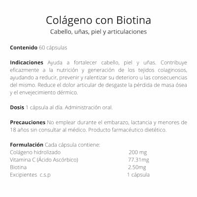 Colágeno con Biotina x 60 cápsulas