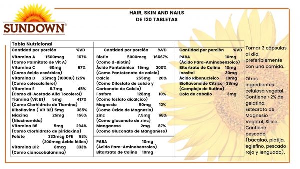 Hair, skin and nails Sundown Natural´s