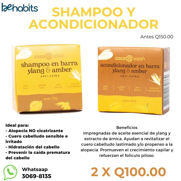 SHAMPOO Y ACONDICIONADOR YLANG & AMBER